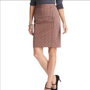 Ann Taylor LOFT rose polkadot pencil skirt {2}